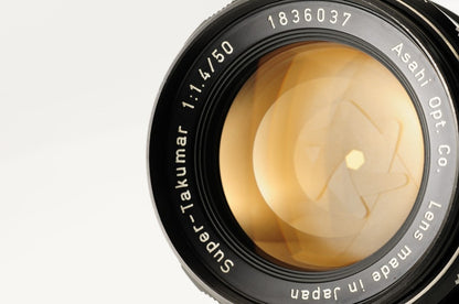 PENTAX Super-Takumar 50mm f/1.4 M42 Mount Asahi Lens