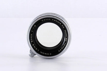 Canon 50mm f/1.8 MF L Silver Lens LTM Leica L39 Screw Mount