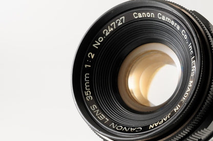 Canon 35mm f/2 Wide Angle Lens LTM L39 Leica L Screw Mount