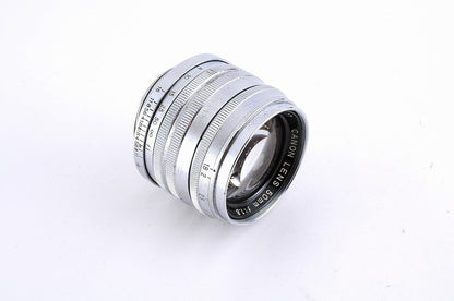 Canon 50mm f/1.8 MF L Silver Lens LTM Leica L39 Screw Mount