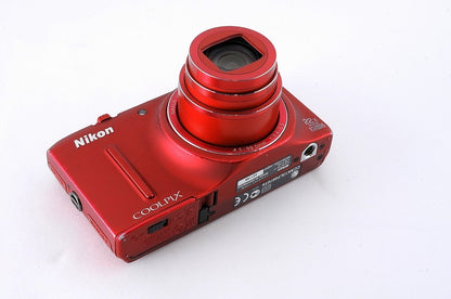 Nikon COOLPIX S9500 Red Digital Camera 18.1MP Compact 22x zoom Tested