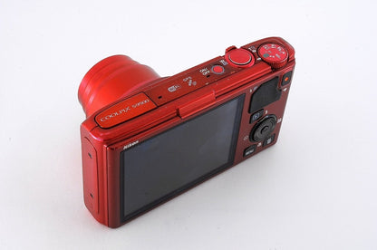 Nikon COOLPIX S9500 Red Digital Camera 18.1MP Compact 22x zoom Tested