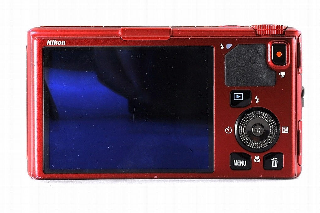 Nikon COOLPIX S9500 Red Digital Camera 18.1MP Compact 22x zoom Tested