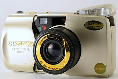 Olympus μ mju Zoom 105 DELUXE Point & Shoot 35mm Film Camera